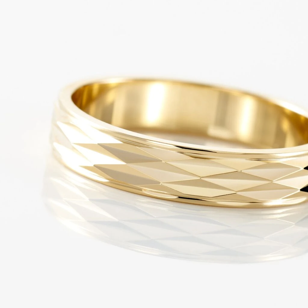 Alliance Hemera Facetee Ruban Plat Or Jaune – Image 4