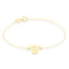 Bracelet Hallie Ange Et Coeur Or Jaune