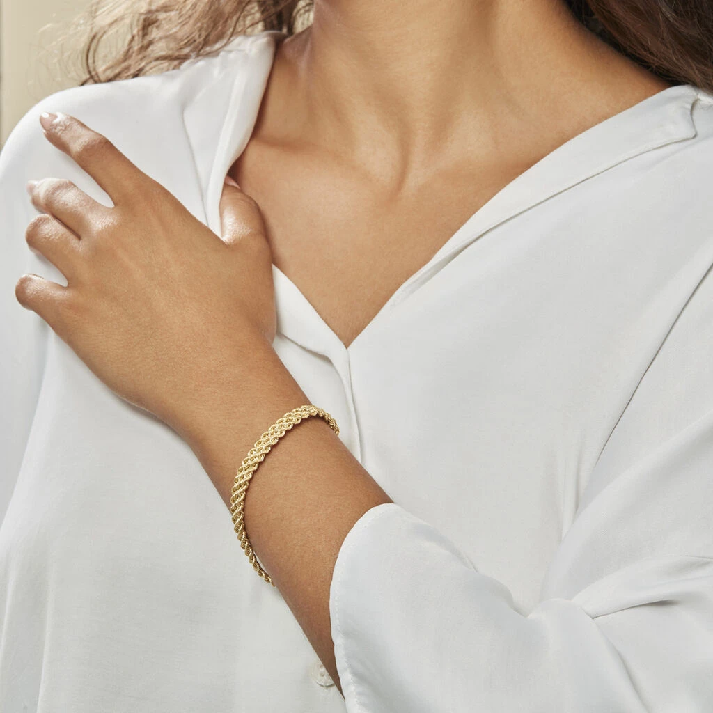 Bracelet Jerry Maille Corde 3 Rangs Or Jaune – Image 5