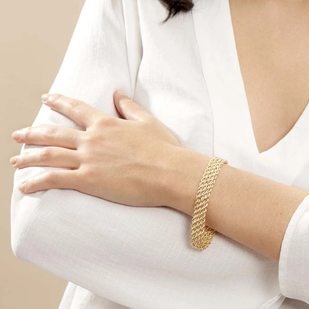 Bracelet Jerry Maille Corde 4 Rangs Or Jaune – Image 3