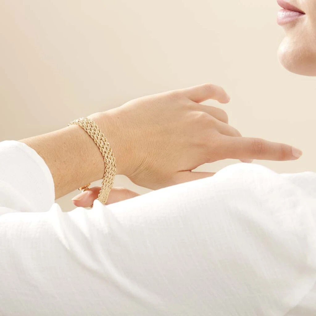 Bracelet Jerry Maille Corde 4 Rangs Or Jaune – Image 4