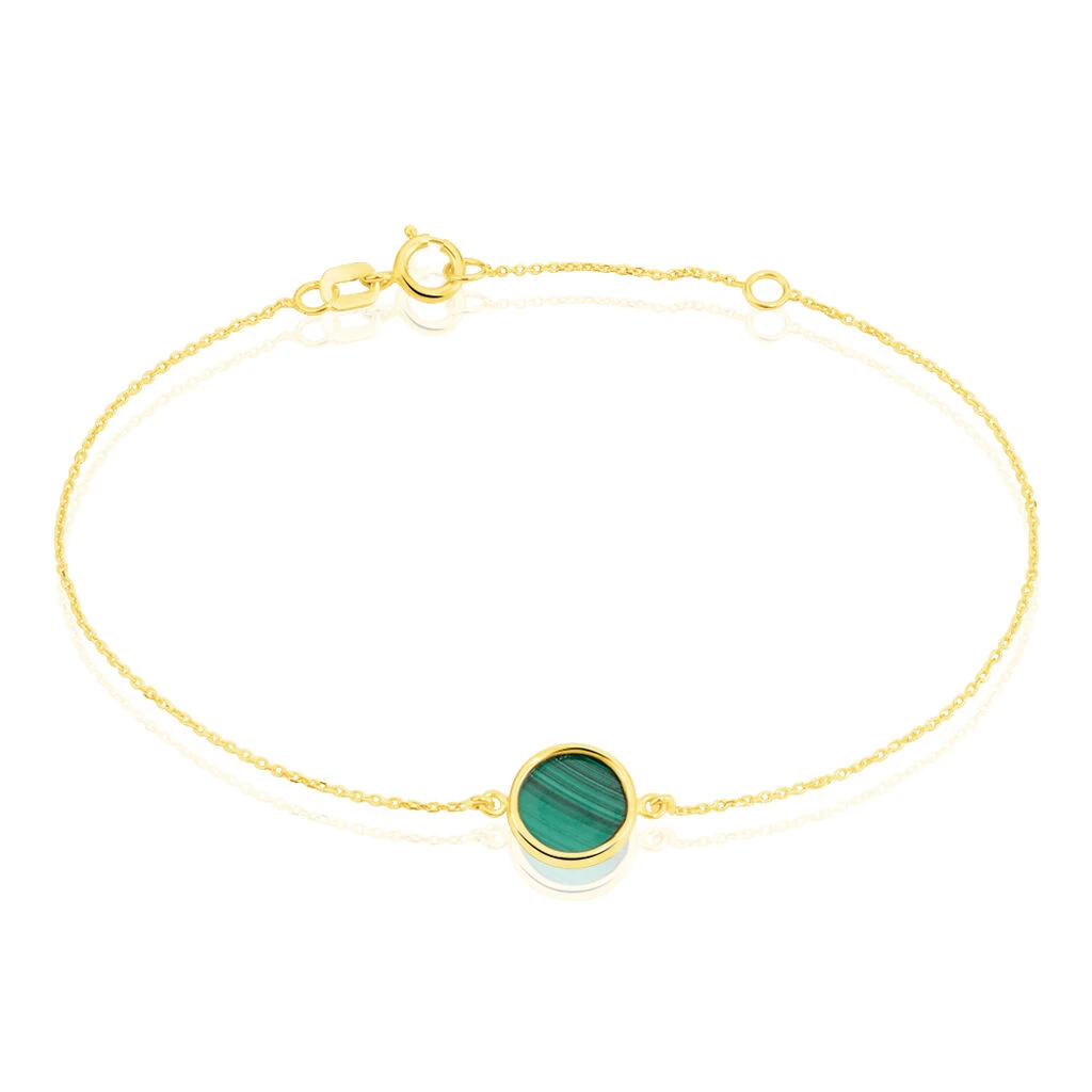 Bracelet Florica Or Jaune Malachite