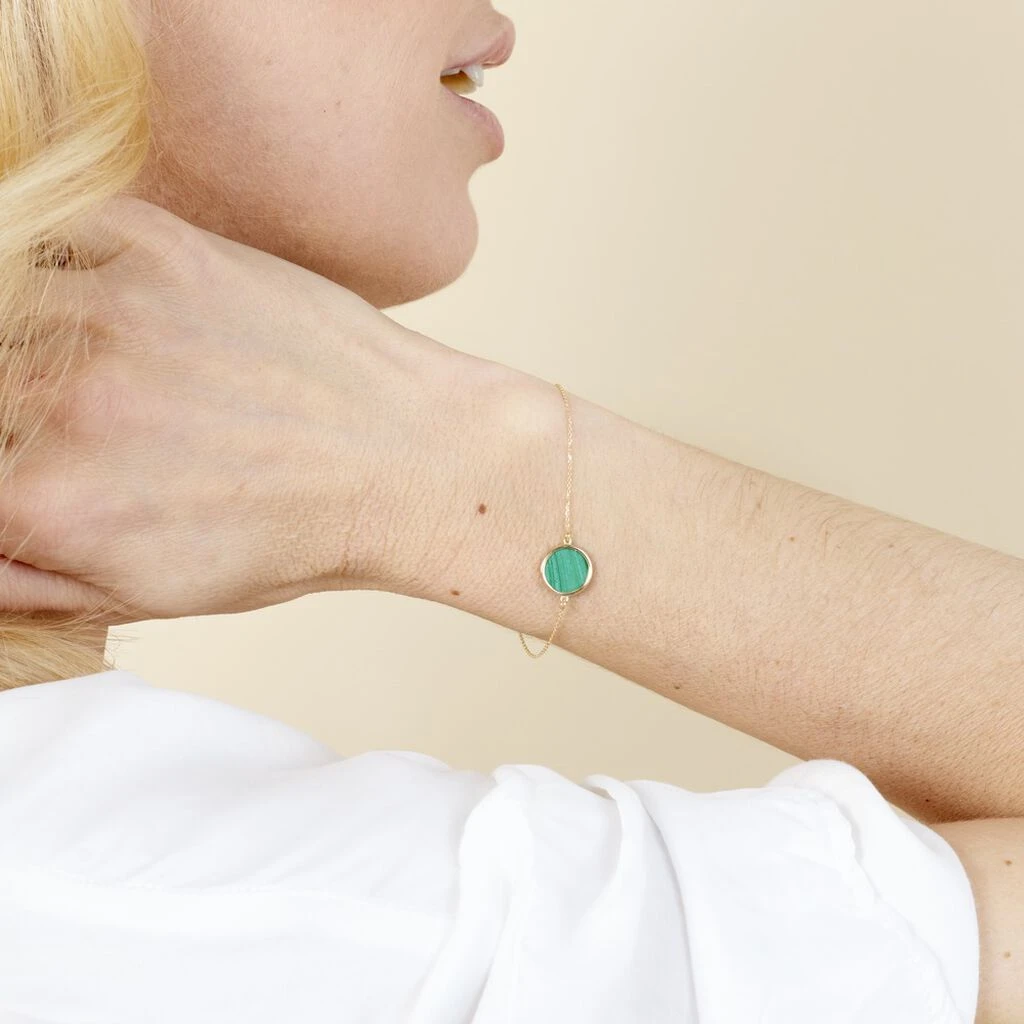 Bracelet Florica Or Jaune Malachite – Image 3