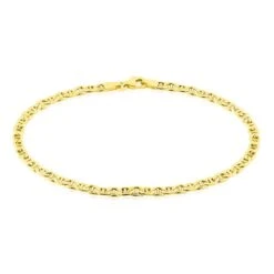 Bracelet Capucin Maille Marine Plate Or Jaune