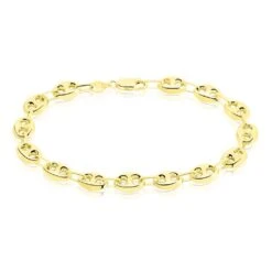 Bracelet Dami Maille Grain De Cafe Or Jaune