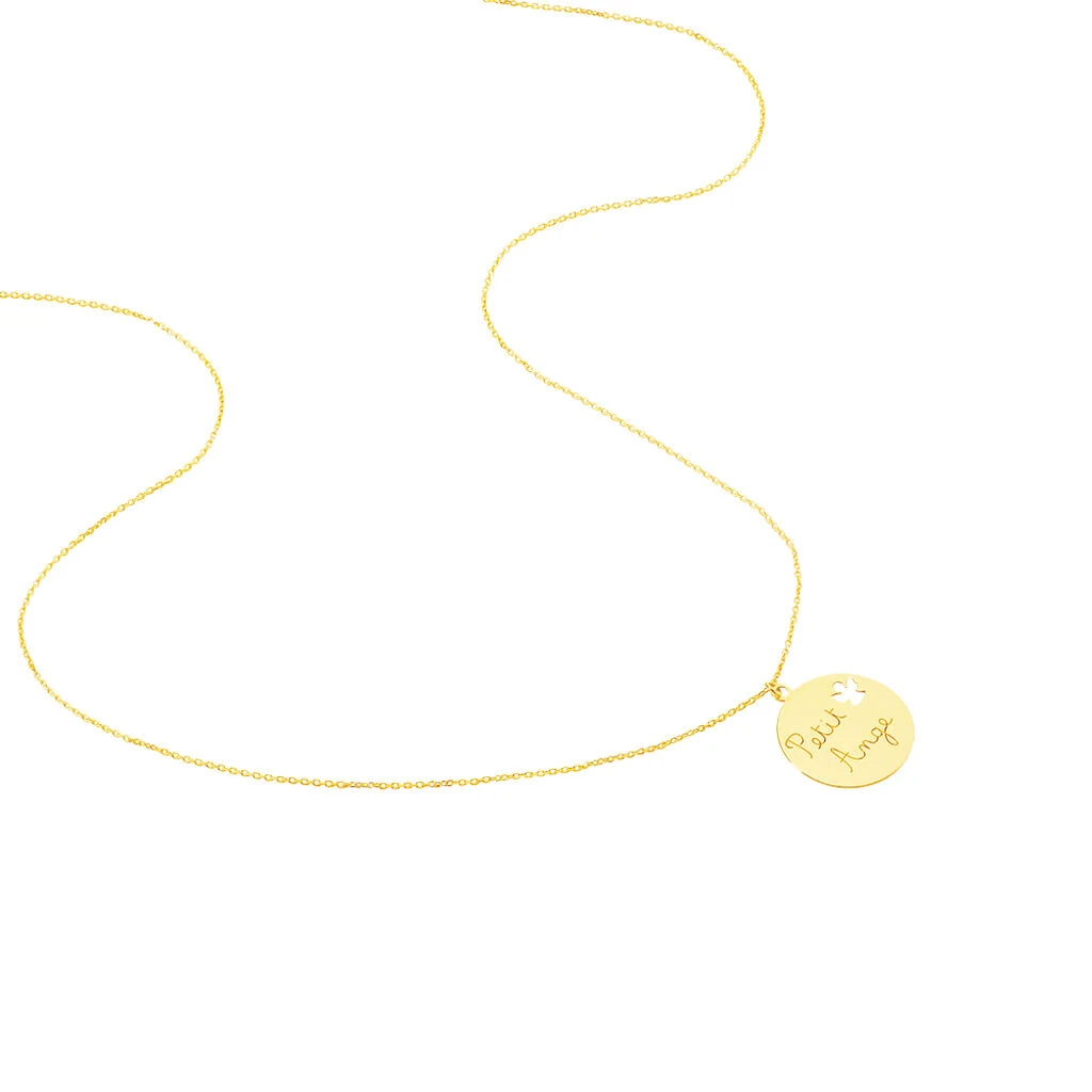 Collier Benedicte Message Or Jaune – Image 2
