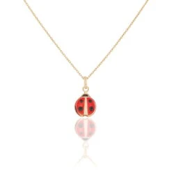 Collier Helidie Coccinelle Or Jaune