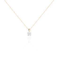 Collier Micheline Or Bicolore Oxyde De Zirconium