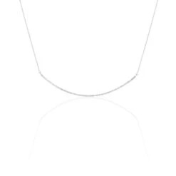 Collier Fanchette Or Blanc Diamant