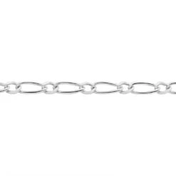 Chaîne Ophelio Maille Alternee 1/1 Or Blanc