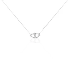 Collier Or Blanc Raoula Oxydes De Zirconium