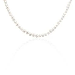 Collier Kanwal Or Jaune Perle De Culture