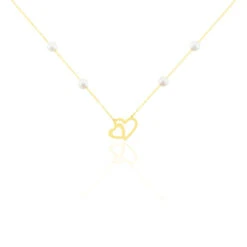 Collier Cenzo Or Jaune Perles De Culture