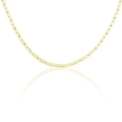 Chaîne Danae Maille Plaquette Alternee 1/1 Or Bicolore