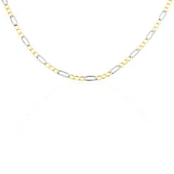 Chaîne Cameo Maille Alternee 1/3 Or Bicolore