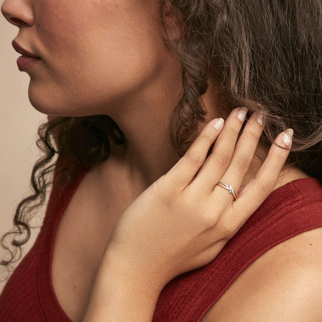 Bague Soukayna Or Bicolore Diamant – Image 4