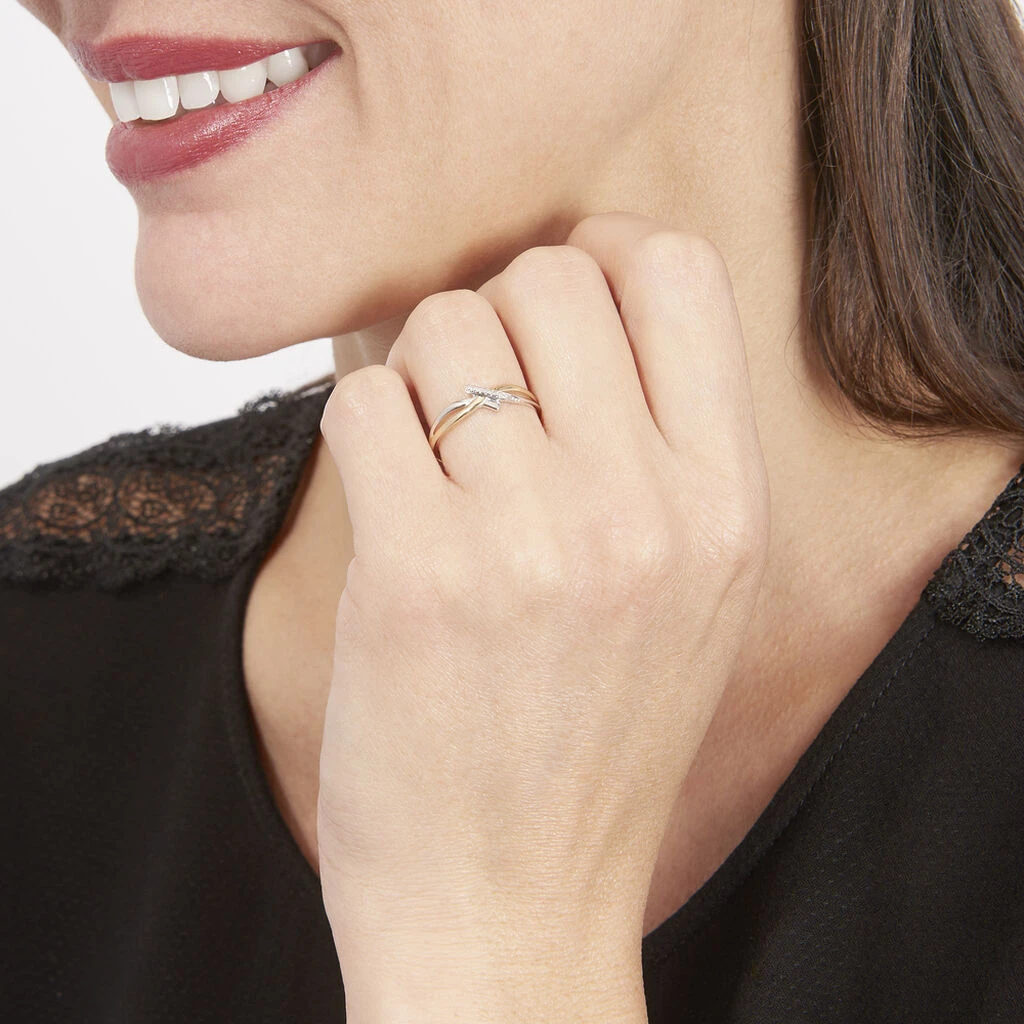 Bague Soukayna Or Bicolore Diamant – Image 3