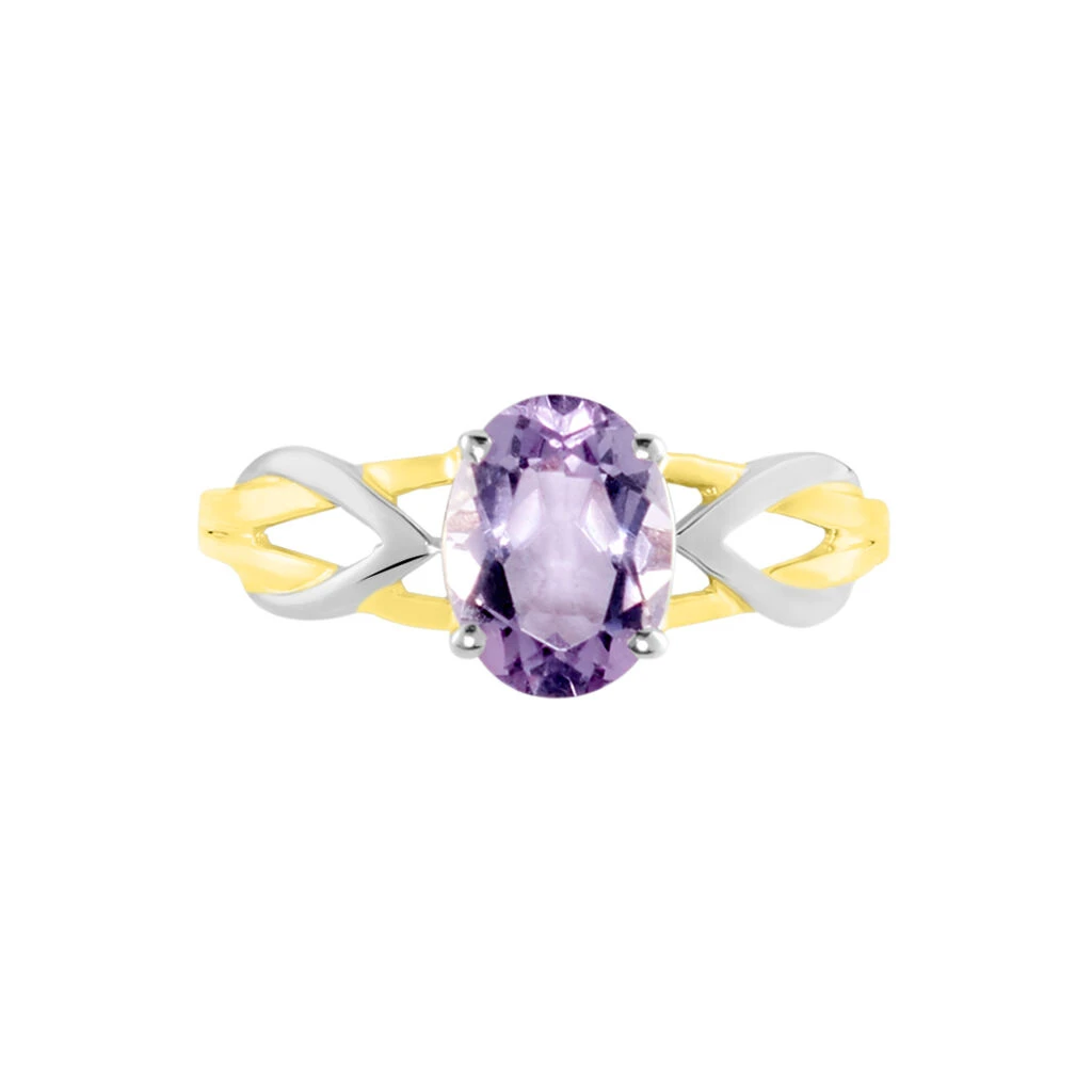 Bague Or Bicolore Bonnie Améthyste – Image 2