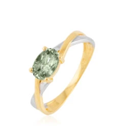 Bague Emeline Or Bicolore Amethyste