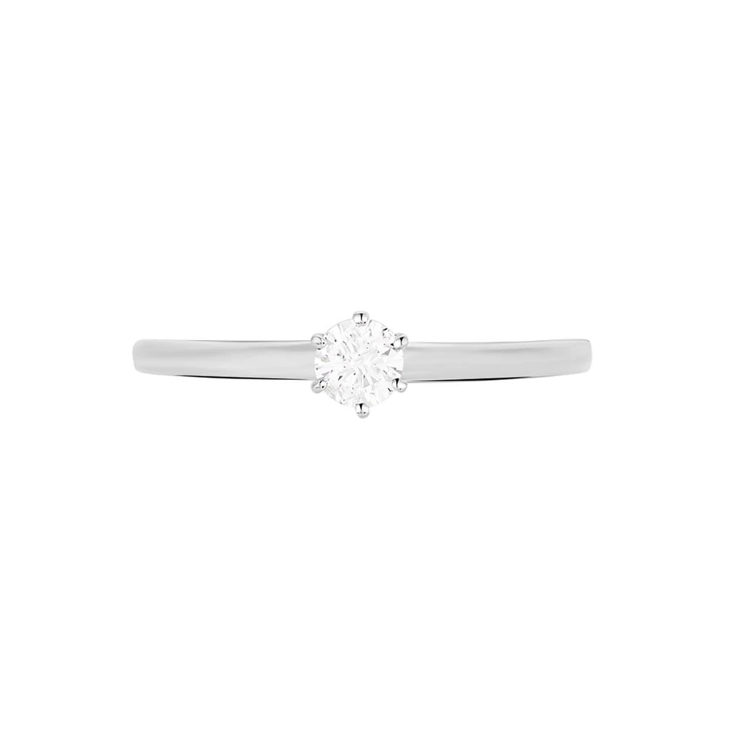 Bague Solitaire Natalia Or Blanc Diamant – Image 2