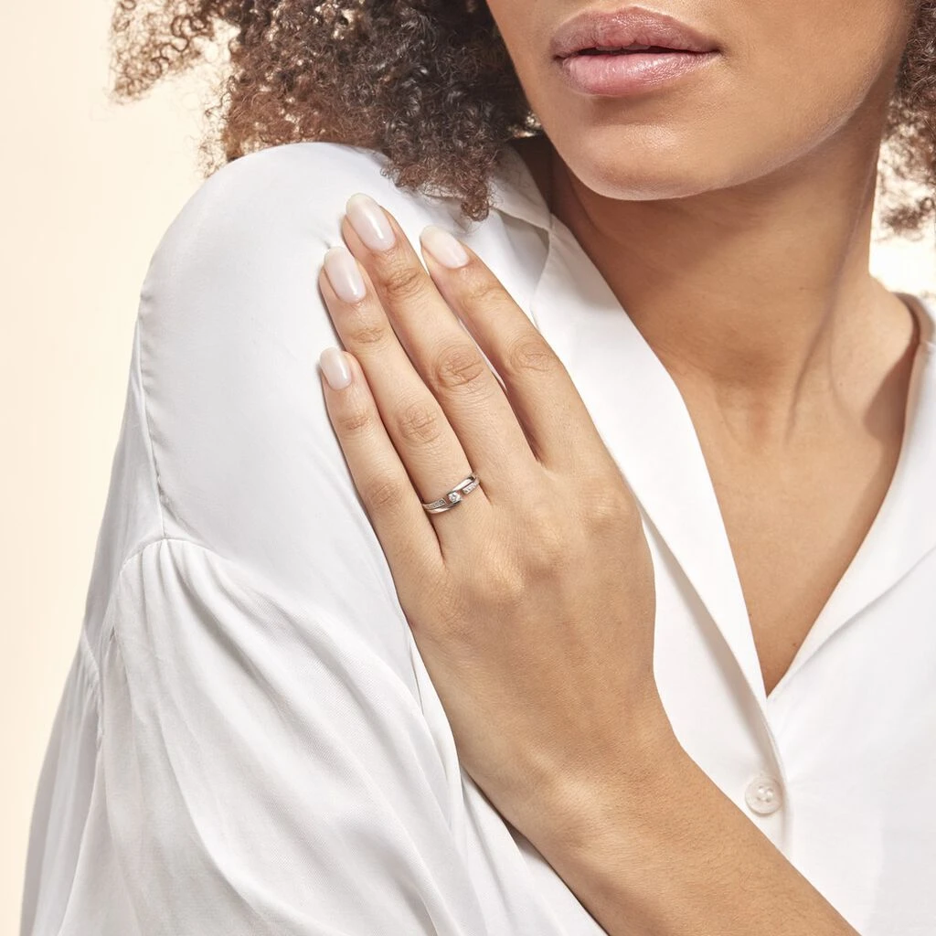 Bague Solitaire Elisa Or Blanc Diamant – Image 4