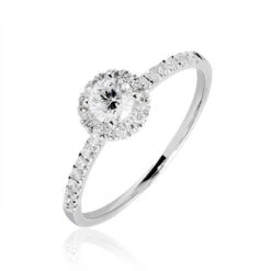 Bague Solitaire Lena Or Blanc Diamant