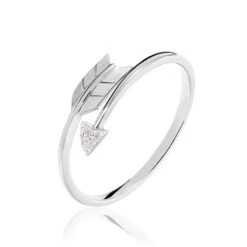 Bague Fleche Or Blanc Diamant