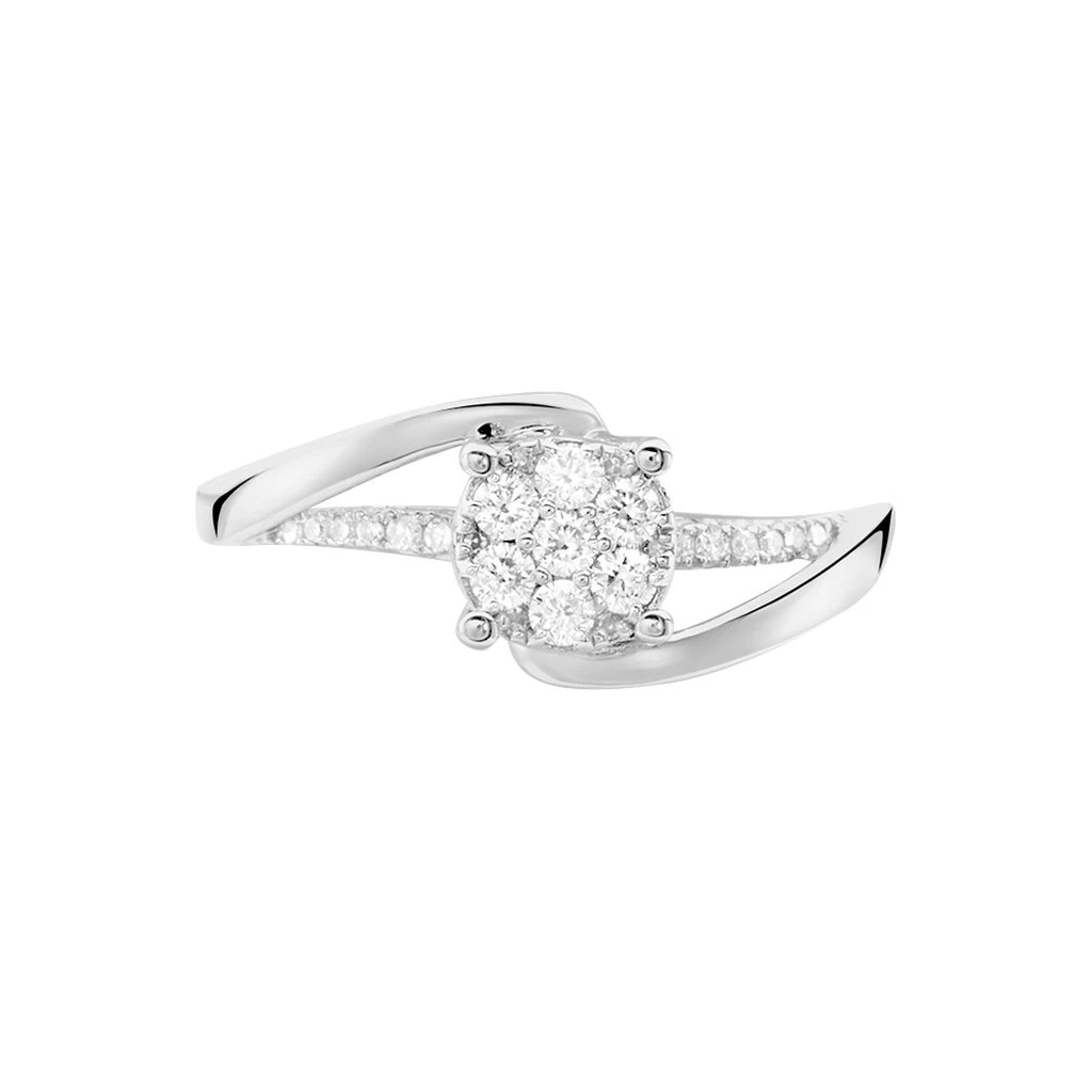 Bague Petunia Or Blanc Diamant – Image 2