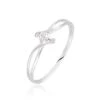 Bague Chamirame Or Blanc Oxyde De Zirconium