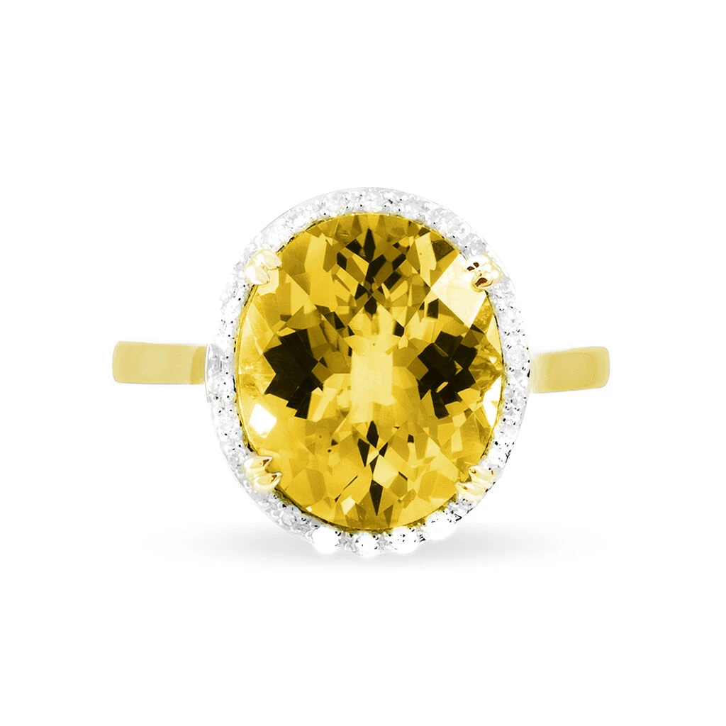 Bague Anna Or Jaune Citrine Et Diamant – Image 2