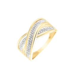 Bague Pivoine Or Jaune Diamant