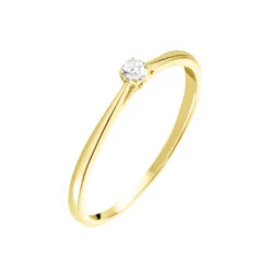 Bague Solitaire Victoria Or Jaune Diamant