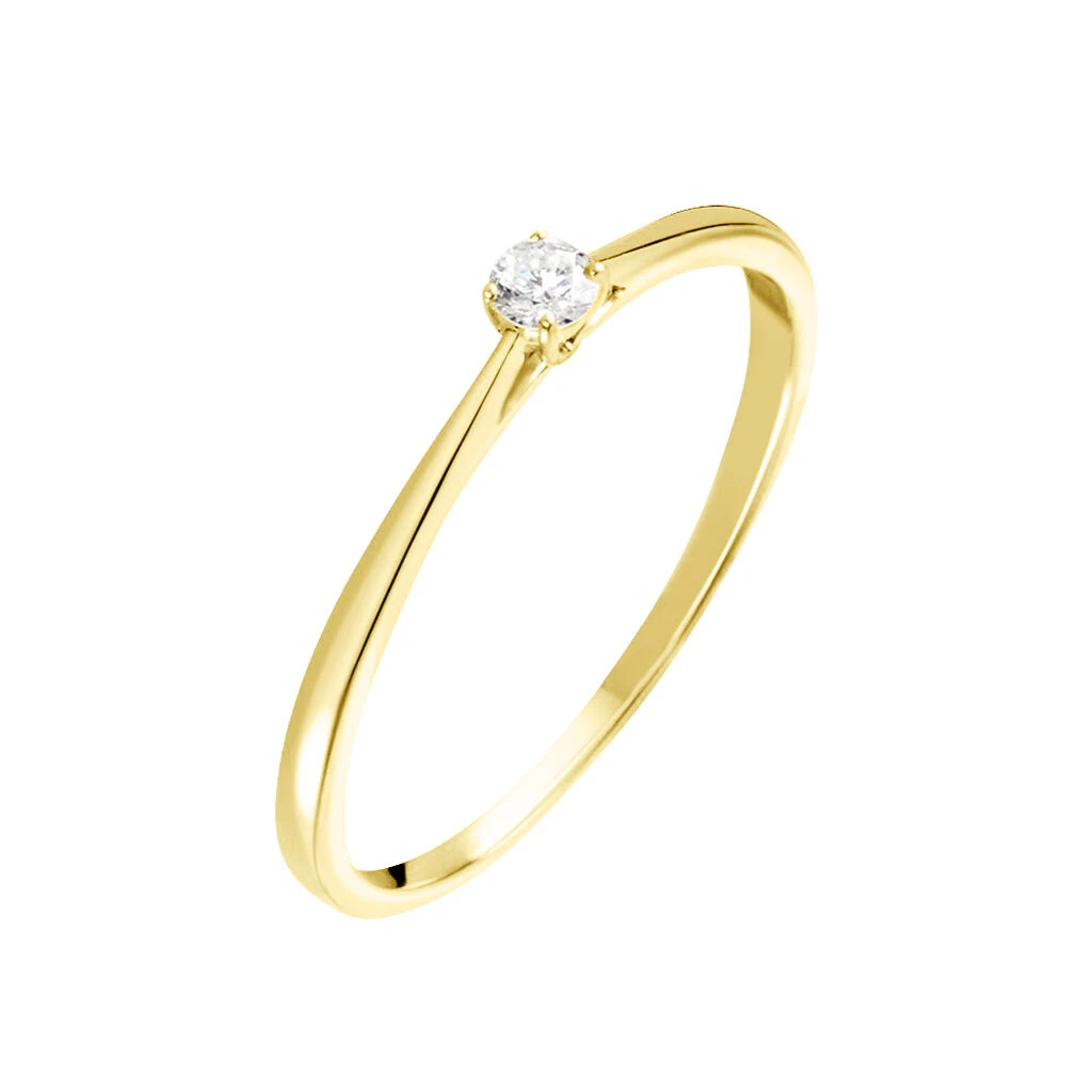 Bague Solitaire Victoria Or Jaune Diamant