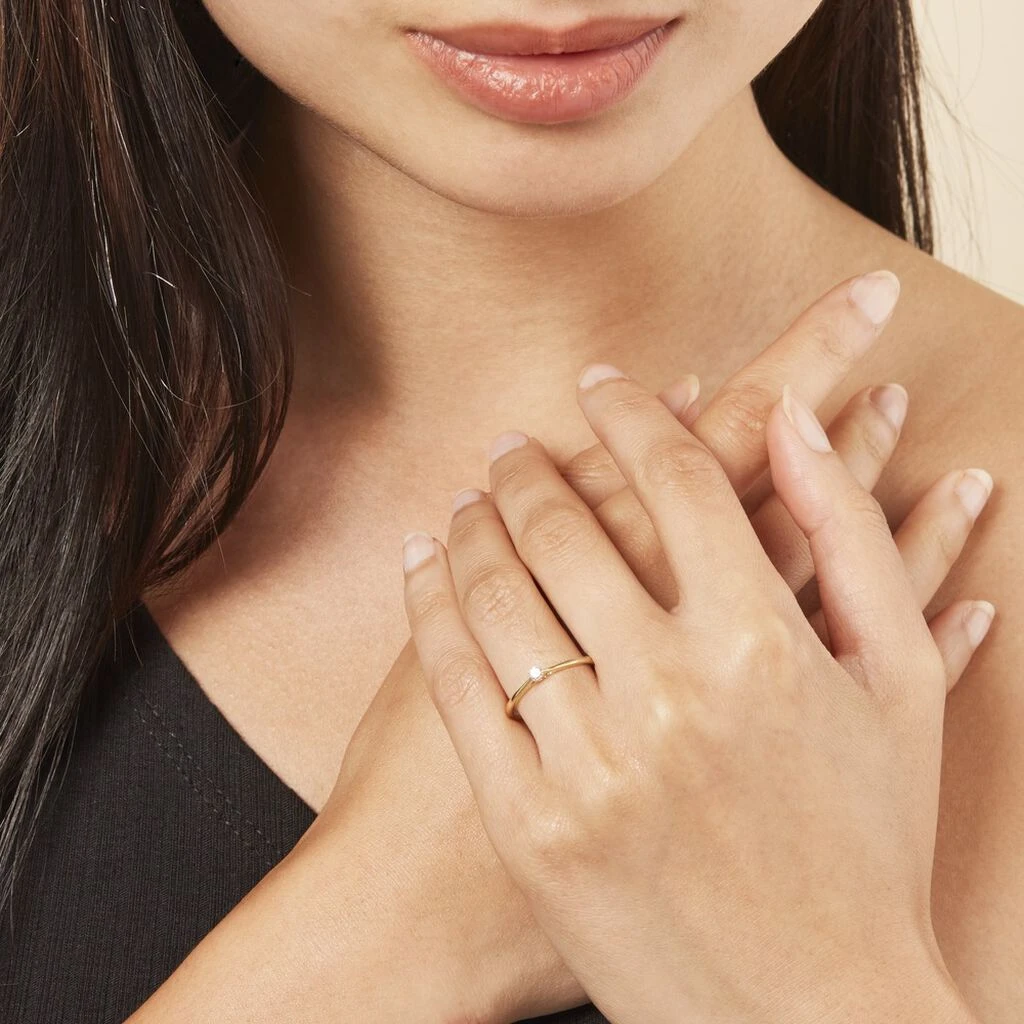 Bague Solitaire Victoria Or Jaune Diamant – Image 5