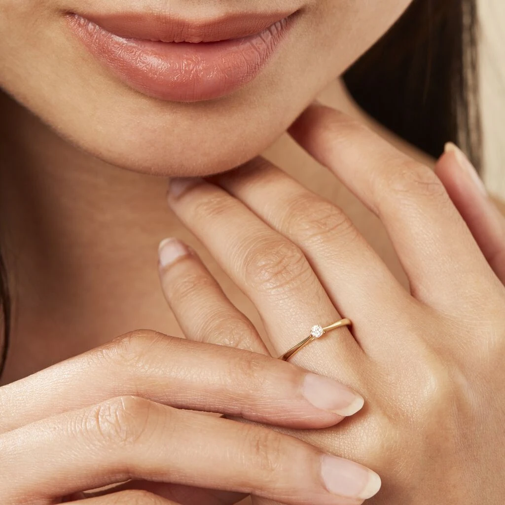 Bague Solitaire Victoria Or Jaune Diamant – Image 6