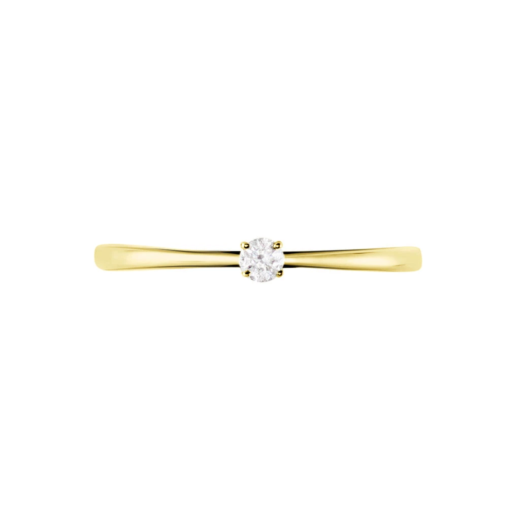 Bague Solitaire Victoria Or Jaune Diamant – Image 2