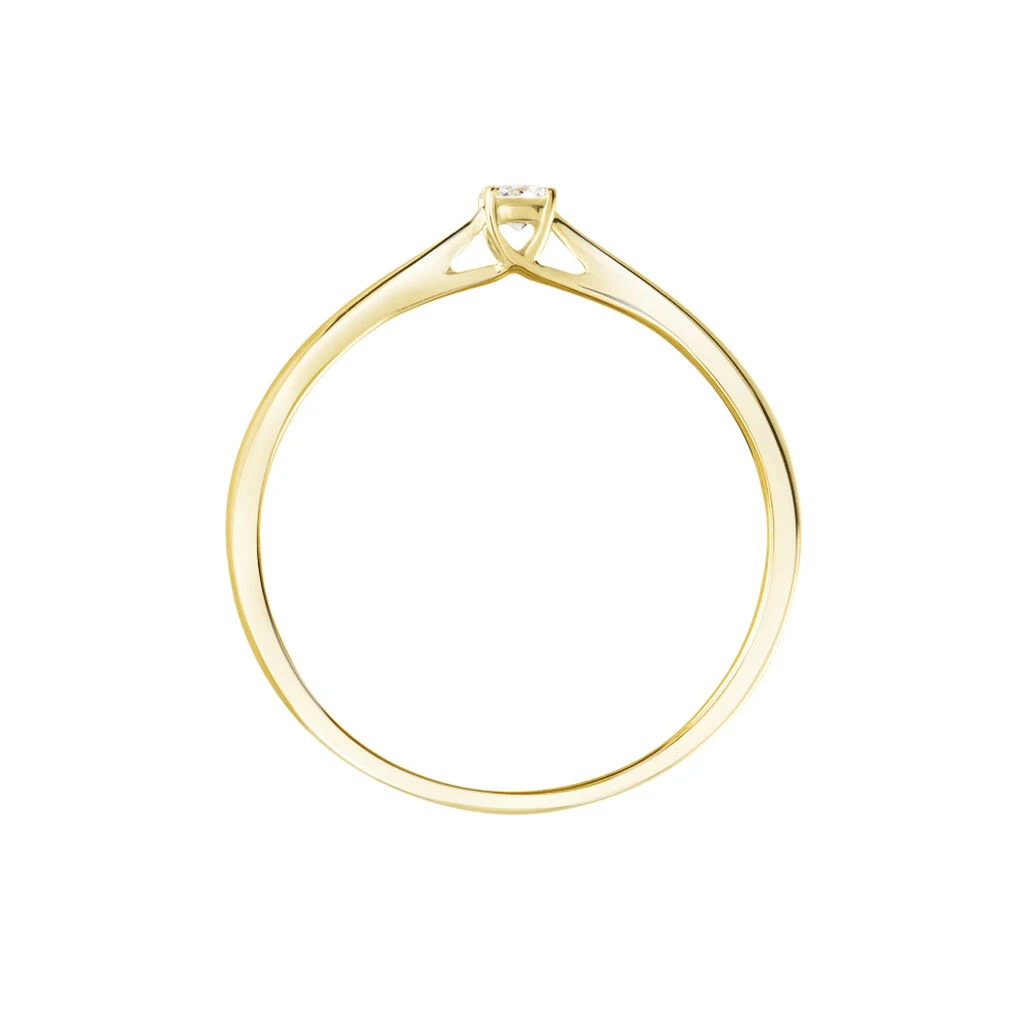 Bague Solitaire Victoria Or Jaune Diamant – Image 3