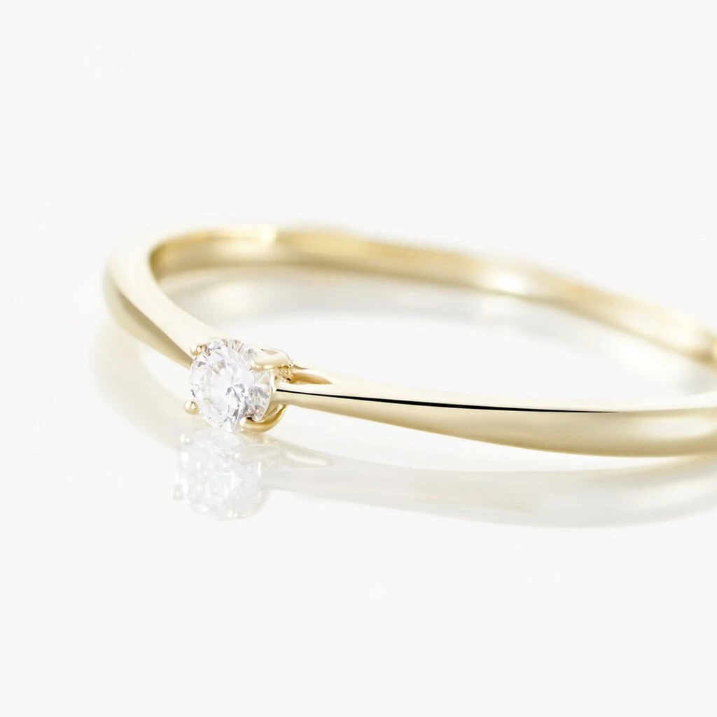 Bague Solitaire Victoria Or Jaune Diamant – Image 4