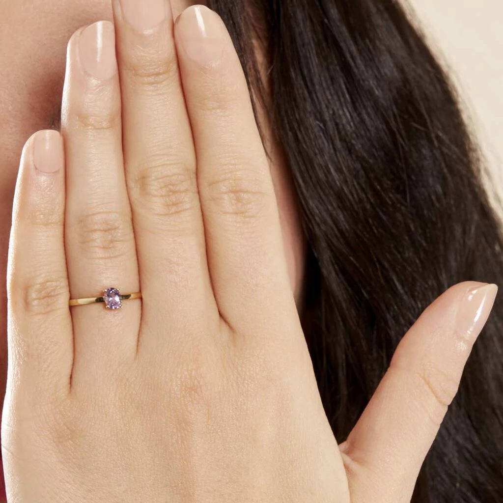 Bague Lily Or Jaune Amethyste – Image 6