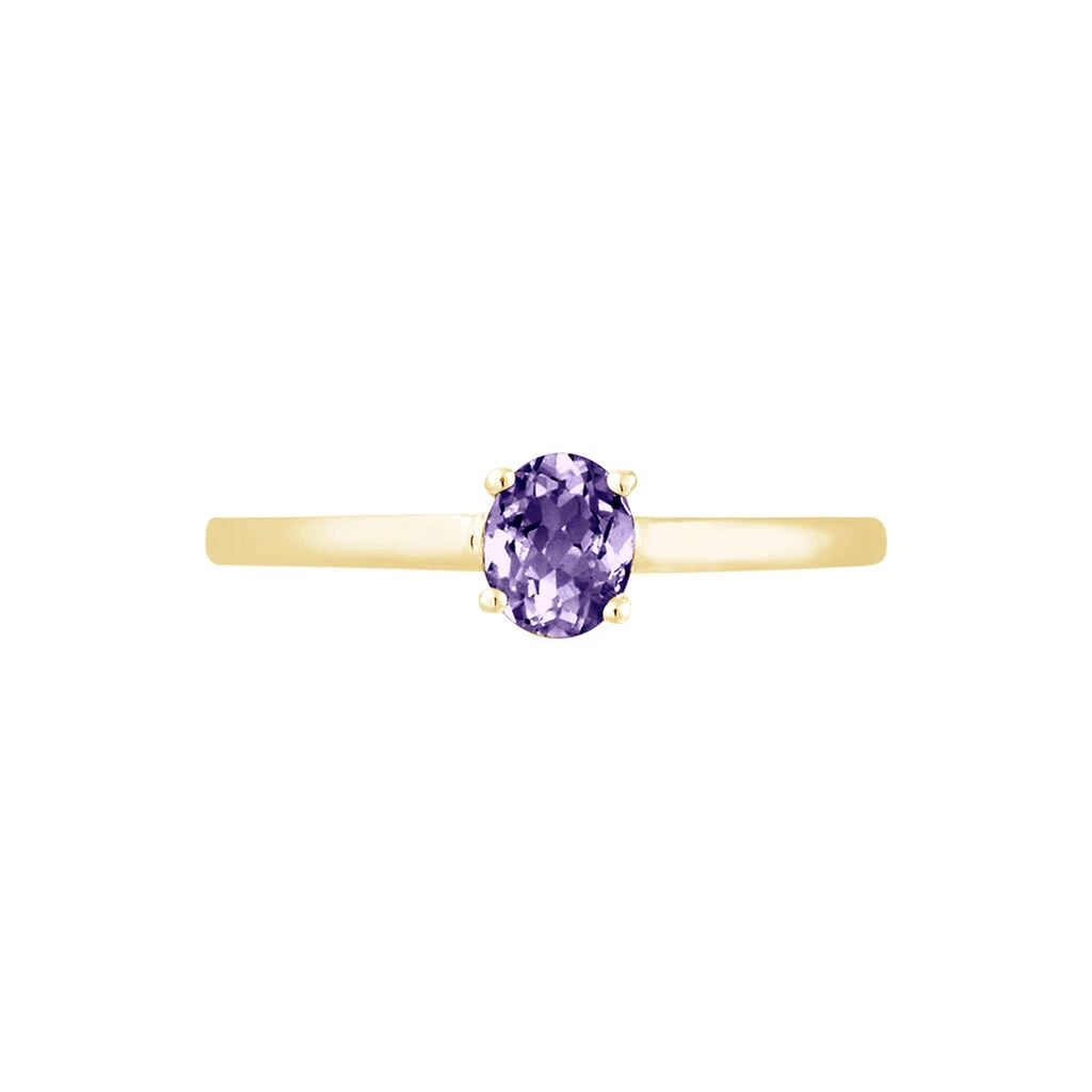 Bague Lily Or Jaune Amethyste – Image 2