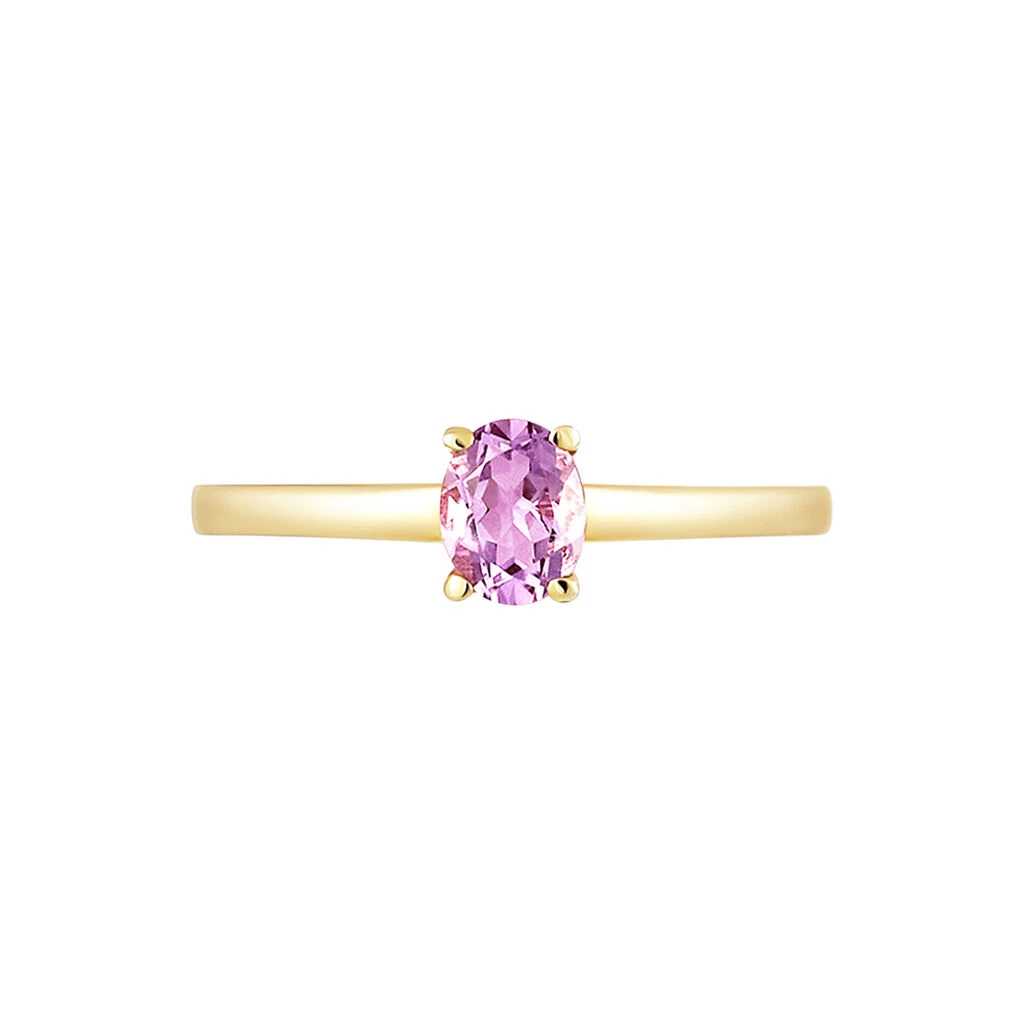 Bague Lily Or Jaune Amethyste – Image 3