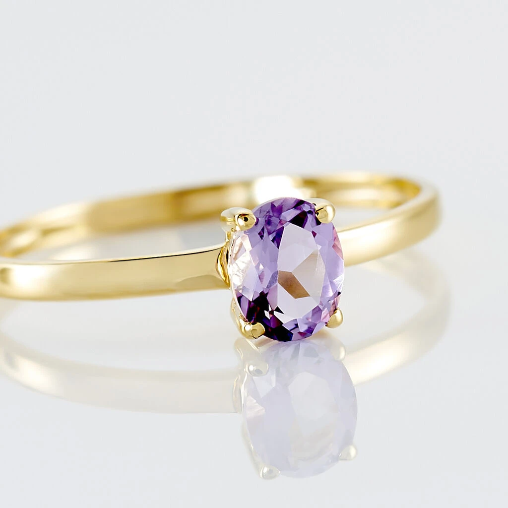 Bague Lily Or Jaune Amethyste – Image 4