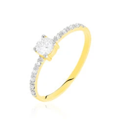 Bague Solitaire Sedonia Or Jaune Oxyde De Zirconium