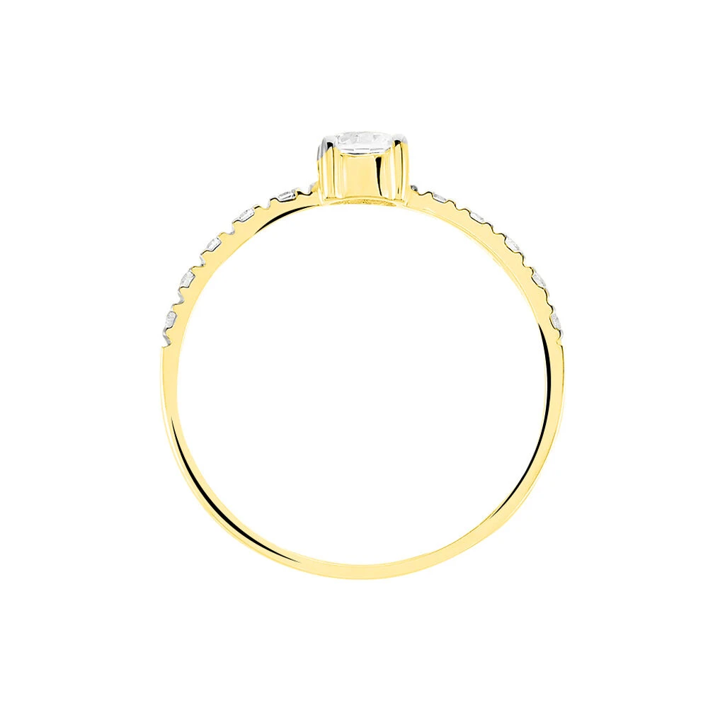 Bague Solitaire Sedonia Or Jaune Oxyde De Zirconium – Image 3