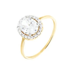 Bague Solitaire Cillie Or Jaune Oxyde De Zirconium