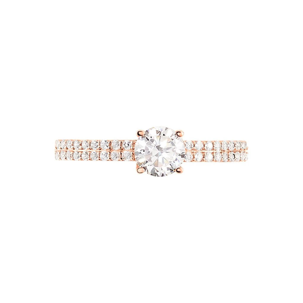Bague Solitaire Dayna Or Rose Oxyde De Zirconium – Image 2