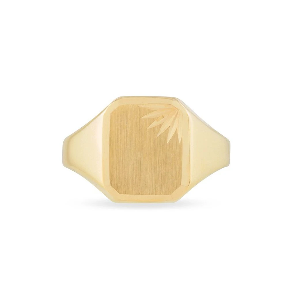 Chevalière Carree Diamantee Soleil Or Jaune – Image 2