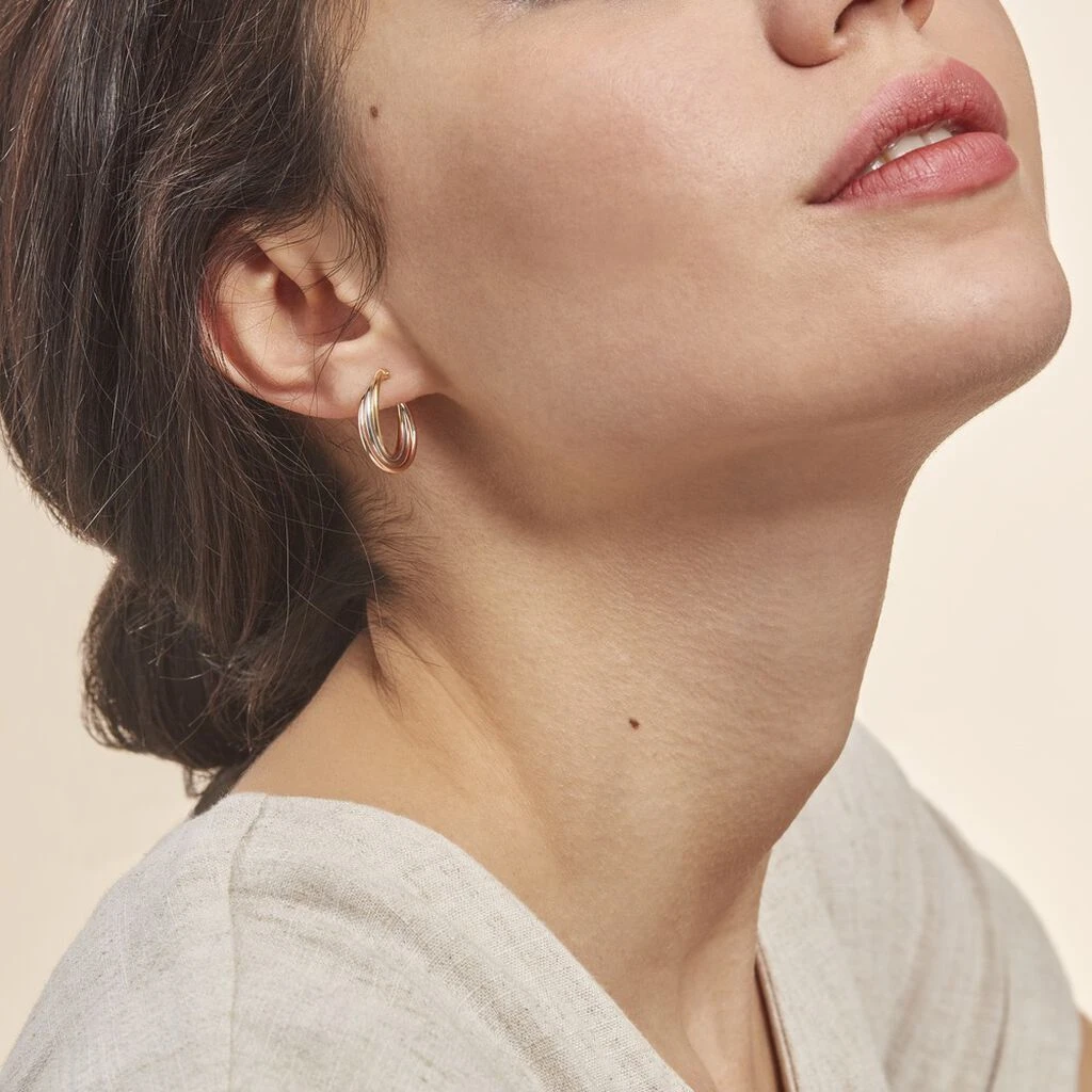 Créoles Tanya Or Tricolore – Image 4