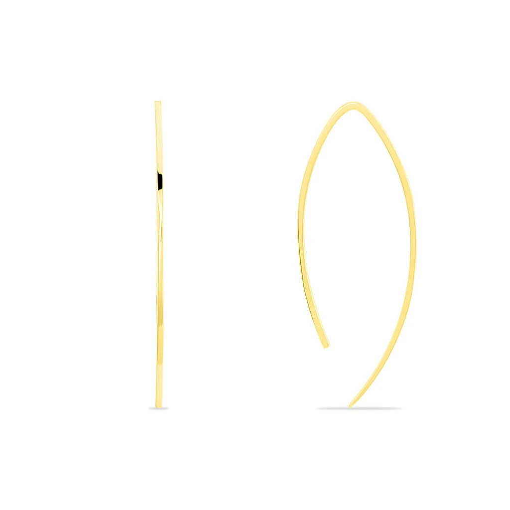 Créoles Helle Amande Or Jaune – Image 3