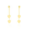 Boucles D'oreilles Pendantes Anne-maudae Pendantes Coeurs Or Jaune